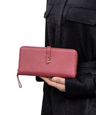 LANVIN en Bleu リュバン ラウンド長財布 ピンク