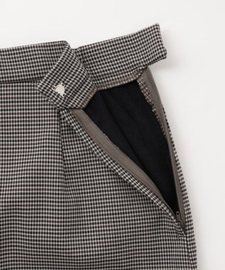 ANY L 【手洗い可/ウエストゴム/裏起毛】チェックボンディングタイトスカート ガンクラブ