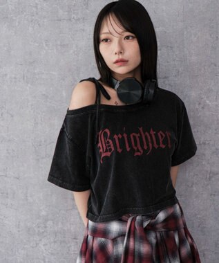 WEGO 2WAYオフショルショートT 柄7