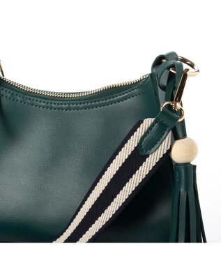 UNBILLION cachecache ウッドボールタッセルショルダー ダークグリーン