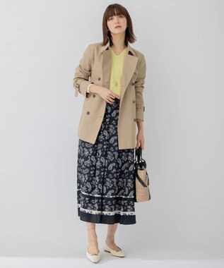 23区 PELLICO セミスクエアトゥ バックル パンプス ライトイエロー系