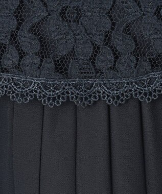 組曲 KIDS 【110-140cm】シフォンプリーツコンビ ワンピース ネイビー系