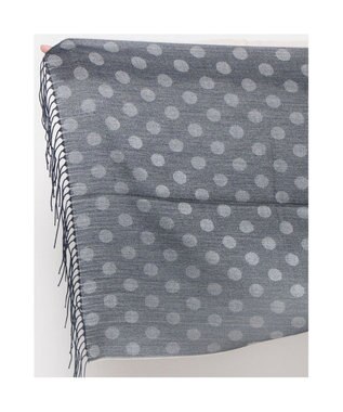 UNBILLION カシュネ cache nez / ドット柄ジャカードストール ネイビー