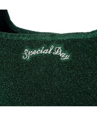 UNBILLION カシュカシュ cachecache / ラメワンポイント刺繍トート グリーン