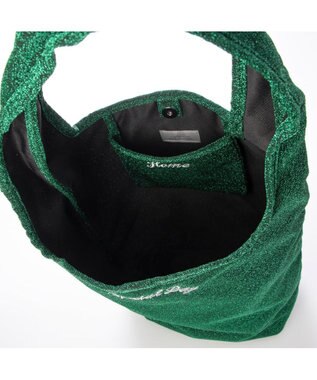 UNBILLION カシュカシュ cachecache / ラメワンポイント刺繍トート グリーン