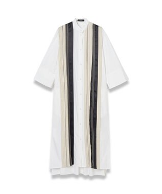 JOSEPH 【洗える】ポプリンカラーブロック　シャツドレス B&W Quail