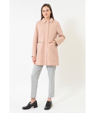 DAKS スウェードキルトコート ローズスモーク