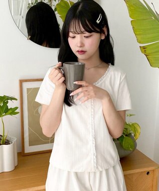 WEGO ワンカラーセットアップルームウェア オフホワイト