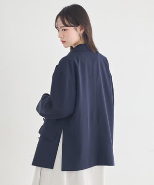 earth music&ecology ダブルジャケット Dark Navy