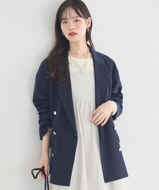 earth music&ecology ダブルジャケット Dark Navy