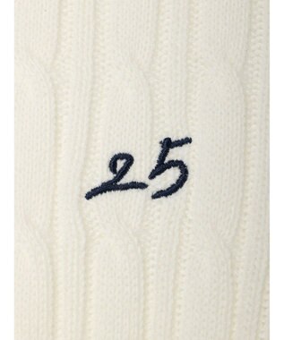 Green Parks ケーブル半袖ニット Off White