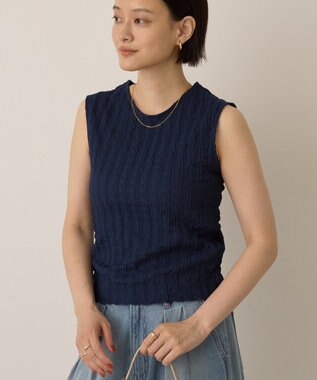 AMERICAN HOLIC フクレジャガードノースリーブトップス