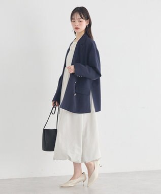 earth music&ecology ダブルジャケット Dark Navy