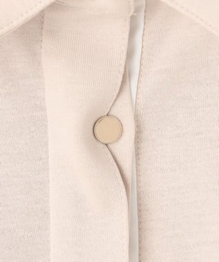 J.PRESS LADIES 【洗える】コットンリネンジャージー ポロ カットソー ベージュ系