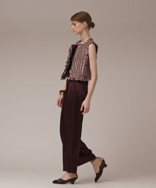 GRACE CONTINENTAL コンパクトツイードベスト ピンク