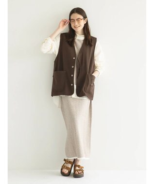 CRAFT STANDARD BOUTIQUE リンクス編みニットベスト Ivory