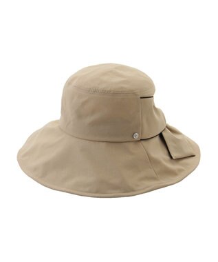 MOONBAT 【遮光100％/遮熱/UV】HIROKO KOSHINO(ヒロコ コシノ)遮光 ビッグリボンハット 帽子 広つば ゆったりMサイズ 手洗い可能/サイズ調整可能/日本製 モカブラウン