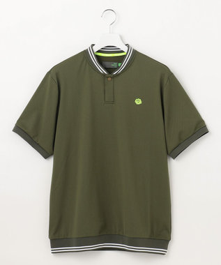 PW CIRCULUS 【MEN】ベースボールカラーポロシャツ カーキ系