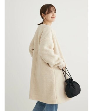 Green Parks ロングボアコート Ivory