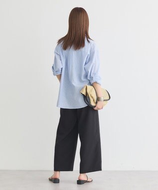 earth music&ecology 【接触冷感】綿麻混ベーシックシャツ Stripe