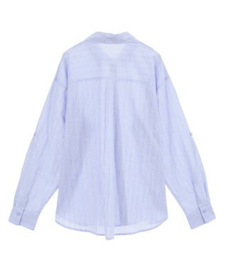 earth music&ecology 【接触冷感】綿麻混ベーシックシャツ Stripe