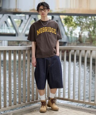 WEGO 【ユニセックス着用ITEM】アクセ付きグラフィックT（SS） ブラウン