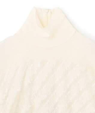 BEIGE， 【洗える】BANKSIA / ニットコンビカットジャカードブラウス Meringue