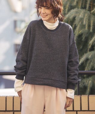 AMERICAN HOLIC ラメ裏起毛スウェット Dark Gray Mixture