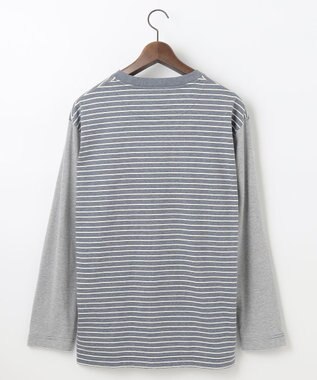 JOSEPH ABBOUD MOUNTAIN 【SPACE／UNISEX】OGコットンボーダークレイジー  カットソー ダルブルー系2