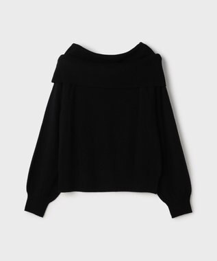 GRACE CONTINENTAL ウールオフショルニットトップ ブラック