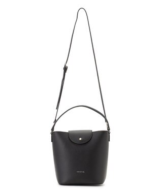TOCCA PETAL SILHOUETTE LEATHER BAG  レザーバッグ ブラック系