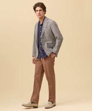 J.PRESS MEN 【SHACKET】ストレッチリネンサッカー ジャケット ブラウン系3