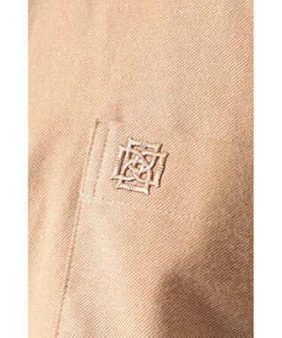 DAKS カシミヤタッチコットンシャツ キャメル