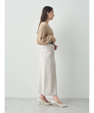 YECCA VECCA シャーリングロングナロースカート Light Beige