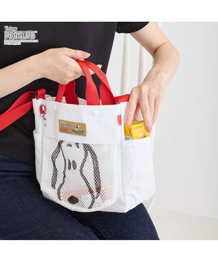 ROOTOTE 8508【ルートート】スヌーピー IP.スクエア.バディ.ピーナッツ-1E 01：ホワイト