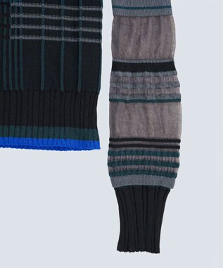 COQ CONCORD カラーブロックリブニット ダークグリーン