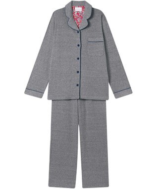 une nana cool 【綿100%】やわらか杢フライスパジャマ MADE WITH LIBERTY FABRIC