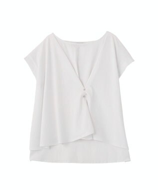 YECCA VECCA ピン付きドレープカットソー Off White