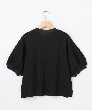 組曲 S レーシージャージーニットライク カットソー ブラック系