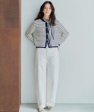 23区 S 【滝沢眞規子さん着用/VERY掲載/洗える】23区DENIM ストレッチ ワイドパンツ ホワイト系