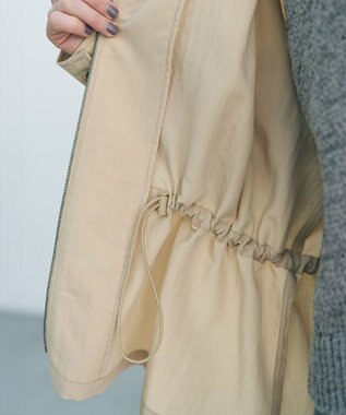 UNFILO L ドロスト フーディブルゾン ベージュ