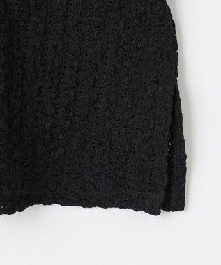 組曲 S レーシージャージーニットライク カットソー ブラック系