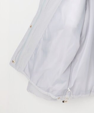 Feroux ファーカラー付き・ダウン見え中綿 ジャケット ライトグレー系