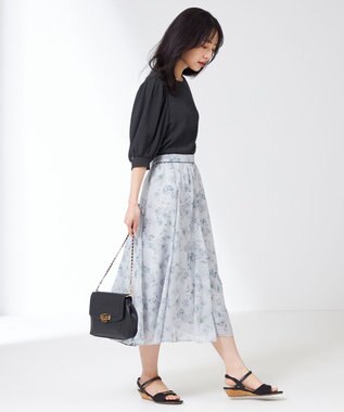 ANY SIS 【美人百花7月号掲載】ボリュームスリーブシャーリング カットソー グレー系