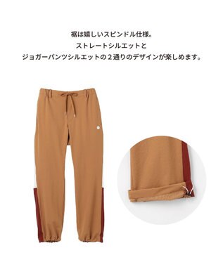 PW CIRCULUS 【MEN】サイドラインストレートワイドパンツ ゴルフ ベージュ系