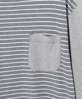 JOSEPH ABBOUD MOUNTAIN 【SPACE／UNISEX】OGコットンボーダークレイジー  カットソー ダルブルー系2