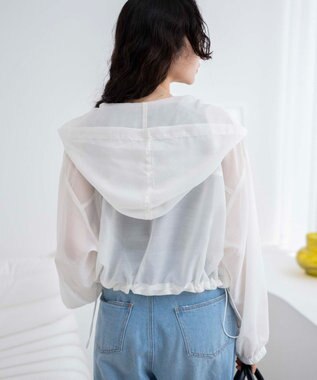 WEGO シアードロストショートパーカー ホワイト