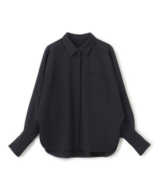 uncrave ウォッシャブルウールライクツイル ドルマンシャツ
