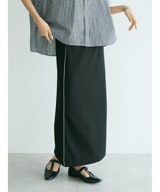 CRAFT STANDARD BOUTIQUE パイピングラインスカート Black