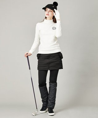 23区GOLF 【WOMEN】【洗える】ナイロンタフタファイバーボール リバーシブル 防寒 スカート ブラック系